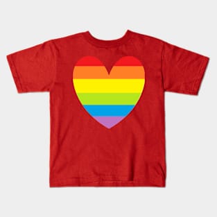 Rainbow hearts to show some love Kids T-Shirt